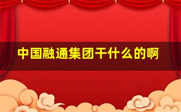 中国融通集团干什么的啊