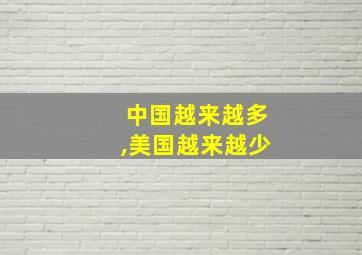 中国越来越多,美国越来越少