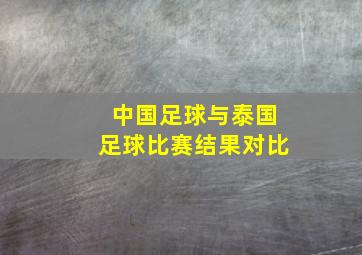 中国足球与泰国足球比赛结果对比