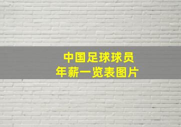 中国足球球员年薪一览表图片