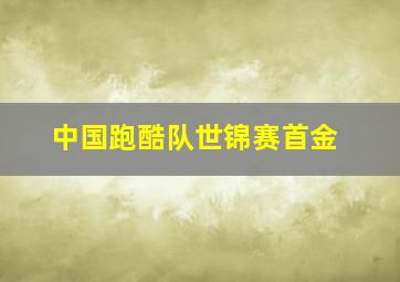 中国跑酷队世锦赛首金