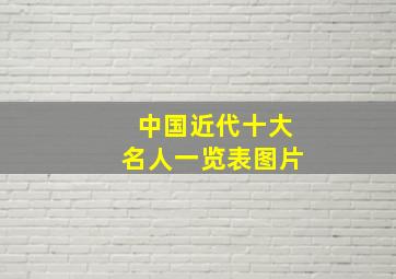 中国近代十大名人一览表图片