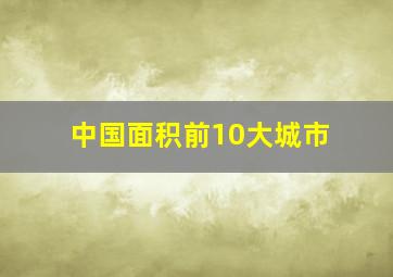 中国面积前10大城市