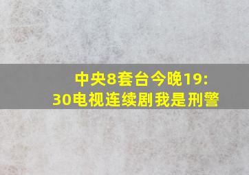 中央8套台今晚19:30电视连续剧我是刑警