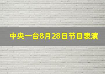 中央一台8月28日节目表演