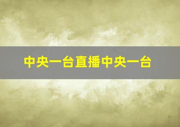 中央一台直播中央一台