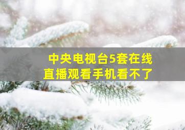 中央电视台5套在线直播观看手机看不了