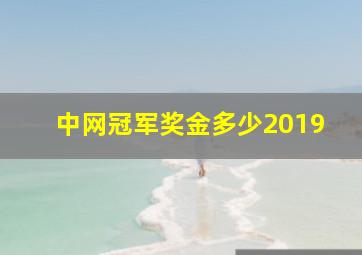 中网冠军奖金多少2019