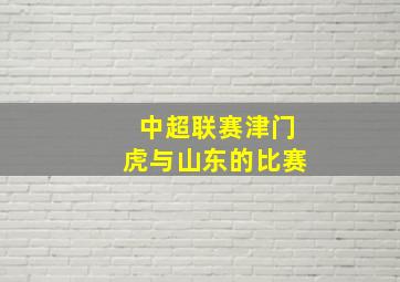 中超联赛津门虎与山东的比赛