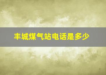 丰城煤气站电话是多少