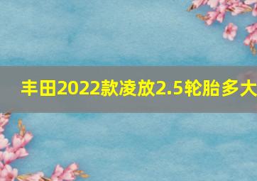 丰田2022款凌放2.5轮胎多大