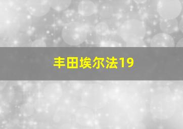 丰田埃尔法19