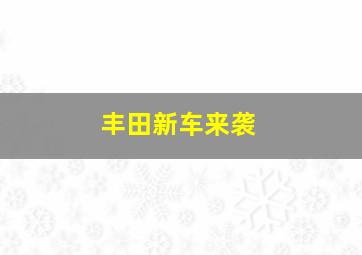 丰田新车来袭