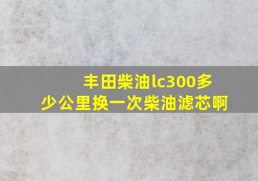 丰田柴油lc300多少公里换一次柴油滤芯啊