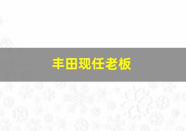 丰田现任老板