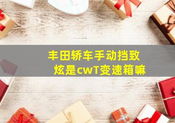 丰田轿车手动挡致炫是cwT变速箱嘛