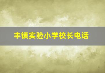 丰镇实验小学校长电话