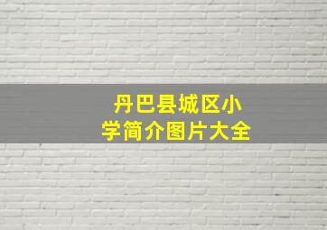 丹巴县城区小学简介图片大全