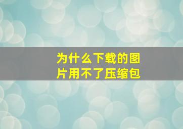 为什么下载的图片用不了压缩包