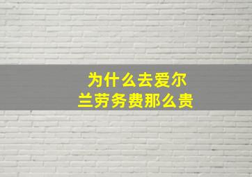 为什么去爱尔兰劳务费那么贵