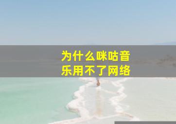 为什么咪咕音乐用不了网络