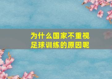 为什么国家不重视足球训练的原因呢