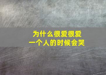 为什么很爱很爱一个人的时候会哭