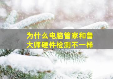 为什么电脑管家和鲁大师硬件检测不一样