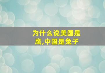 为什么说美国是鹰,中国是兔子