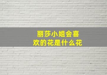 丽莎小姐会喜欢的花是什么花