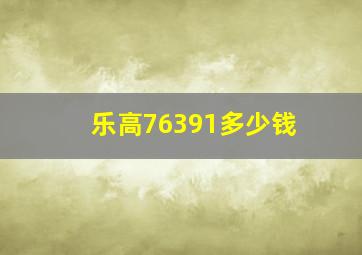 乐高76391多少钱