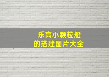 乐高小颗粒船的搭建图片大全