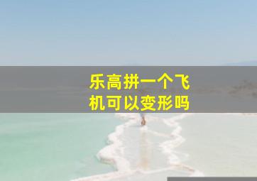 乐高拼一个飞机可以变形吗