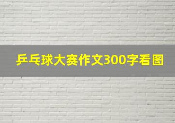 乒乓球大赛作文300字看图