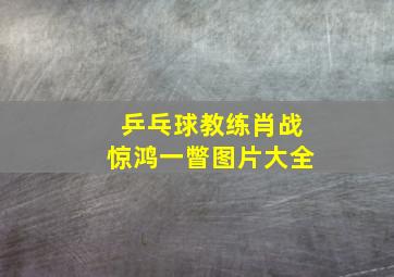 乒乓球教练肖战惊鸿一瞥图片大全