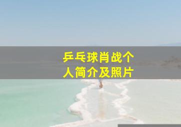 乒乓球肖战个人简介及照片