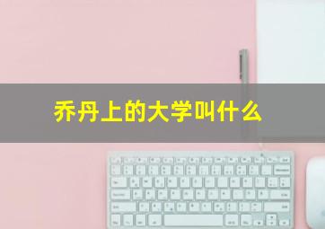 乔丹上的大学叫什么