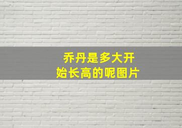 乔丹是多大开始长高的呢图片