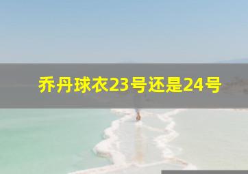 乔丹球衣23号还是24号