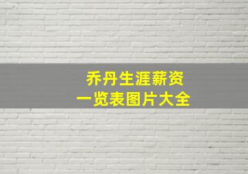 乔丹生涯薪资一览表图片大全