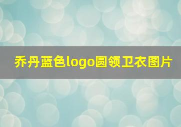 乔丹蓝色logo圆领卫衣图片