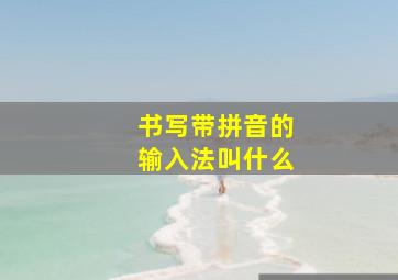 书写带拼音的输入法叫什么