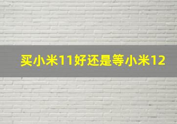 买小米11好还是等小米12