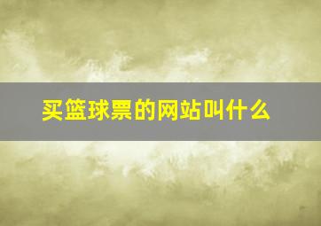 买篮球票的网站叫什么