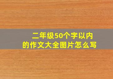 二年级50个字以内的作文大全图片怎么写