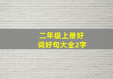 二年级上册好词好句大全2字