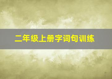 二年级上册字词句训练