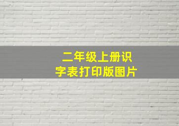 二年级上册识字表打印版图片