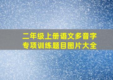 二年级上册语文多音字专项训练题目图片大全