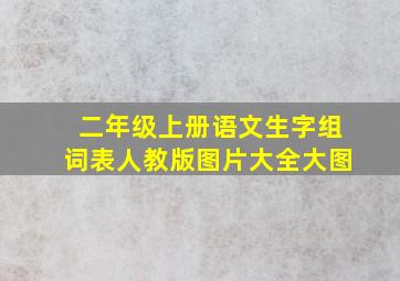 二年级上册语文生字组词表人教版图片大全大图